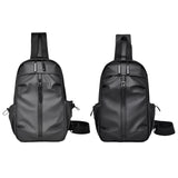 Maxbell Men's Chest Bag Multifunctional Fashion Waterproof Travel Bag Hiking Daypack Black