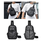 Maxbell Men's Chest Bag Multifunctional Fashion Waterproof Travel Bag Hiking Daypack Black