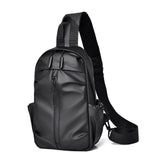 Maxbell Men's Chest Bag Multifunctional Fashion Waterproof Travel Bag Hiking Daypack Black