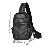 Maxbell Men's Chest Bag Multifunctional Fashion Waterproof Travel Bag Hiking Daypack Black
