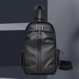 Maxbell Men's Chest Bag Multifunctional Fashion Waterproof Travel Bag Hiking Daypack Black