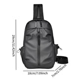Maxbell Men's Chest Bag Multifunctional Fashion Waterproof Travel Bag Hiking Daypack Gray