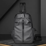 Maxbell Men's Chest Bag Multifunctional Fashion Waterproof Travel Bag Hiking Daypack Gray