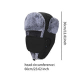 Maxbell Trapper Hat Thermal Warm Winter Hat for Winter Sports Outdoor Activities Men Black