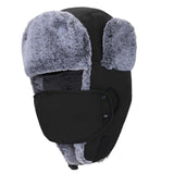 Maxbell Trapper Hat Thermal Warm Winter Hat for Winter Sports Outdoor Activities Men Black