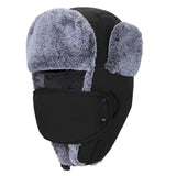 Maxbell Trapper Hat Thermal Warm Winter Hat for Winter Sports Outdoor Activities Men Black