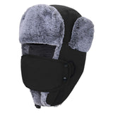 Maxbell Trapper Hat Thermal Warm Winter Hat for Winter Sports Outdoor Activities Men Black