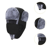Maxbell Trapper Hat Thermal Warm Winter Hat for Winter Sports Outdoor Activities Men Black