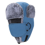 Maxbell Trapper Hat Thermal Warm Winter Hat for Winter Sports Outdoor Activities Men Blue