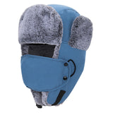Maxbell Trapper Hat Thermal Warm Winter Hat for Winter Sports Outdoor Activities Men Blue