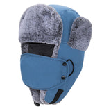 Maxbell Trapper Hat Thermal Warm Winter Hat for Winter Sports Outdoor Activities Men Blue