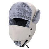 Maxbell Trapper Hat Thermal Warm Winter Hat for Winter Sports Outdoor Activities Men Grey