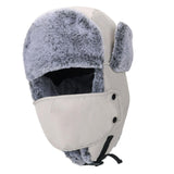 Maxbell Trapper Hat Thermal Warm Winter Hat for Winter Sports Outdoor Activities Men Grey