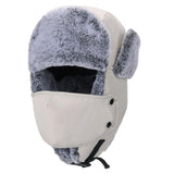 Maxbell Trapper Hat Thermal Warm Winter Hat for Winter Sports Outdoor Activities Men Grey