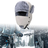 Maxbell Trapper Hat Thermal Warm Winter Hat for Winter Sports Outdoor Activities Men Grey
