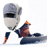 Maxbell Trapper Hat Thermal Warm Winter Hat for Winter Sports Outdoor Activities Men Grey