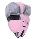 Maxbell Trapper Hat Thermal Warm Winter Hat for Winter Sports Outdoor Activities Men Pink