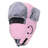 Maxbell Trapper Hat Thermal Warm Winter Hat for Winter Sports Outdoor Activities Men Pink