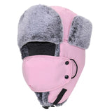 Maxbell Trapper Hat Thermal Warm Winter Hat for Winter Sports Outdoor Activities Men Pink