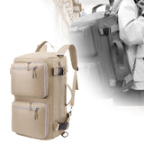 Maxbell Travel Backpack Fashionable Sports Duffle Bag for Camping Outdoor Activities Beige
