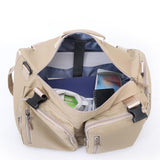 Maxbell Travel Backpack Fashionable Sports Duffle Bag for Camping Outdoor Activities Beige