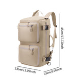 Maxbell Travel Backpack Fashionable Sports Duffle Bag for Camping Outdoor Activities Beige