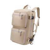 Maxbell Travel Backpack Fashionable Sports Duffle Bag for Camping Outdoor Activities Beige