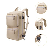 Maxbell Travel Backpack Fashionable Sports Duffle Bag for Camping Outdoor Activities Beige