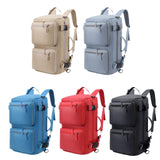 Maxbell Travel Backpack Fashionable Sports Duffle Bag for Camping Outdoor Activities Beige