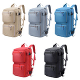 Maxbell Travel Backpack Fashionable Sports Duffle Bag for Camping Outdoor Activities Beige