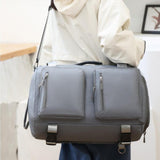 Maxbell Travel Backpack Fashionable Sports Duffle Bag for Camping Outdoor Activities Gray