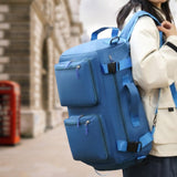 Maxbell Travel Backpack Fashionable Sports Duffle Bag for Camping Outdoor Activities Blue