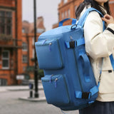 Maxbell Travel Backpack Fashionable Sports Duffle Bag for Camping Outdoor Activities Blue