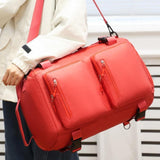 Maxbell Travel Backpack Fashionable Sports Duffle Bag for Camping Outdoor Activities Red