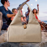 Maxbell Gym Bag Portable Overnight Bag Sports Duffel Bag for Camping Fitness Workout Khaki