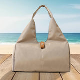 Maxbell Gym Bag Portable Overnight Bag Sports Duffel Bag for Camping Fitness Workout Khaki