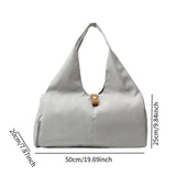 Maxbell Gym Bag Portable Overnight Bag Sports Duffel Bag for Camping Fitness Workout Light Gray