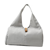 Maxbell Gym Bag Portable Overnight Bag Sports Duffel Bag for Camping Fitness Workout Light Gray