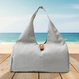 Maxbell Gym Bag Portable Overnight Bag Sports Duffel Bag for Camping Fitness Workout Light Gray