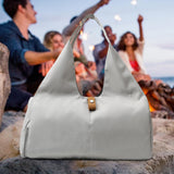 Maxbell Gym Bag Portable Overnight Bag Sports Duffel Bag for Camping Fitness Workout Light Gray