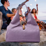 Maxbell Gym Bag Portable Overnight Bag Sports Duffel Bag for Camping Fitness Workout Light Purple