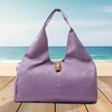 Maxbell Gym Bag Portable Overnight Bag Sports Duffel Bag for Camping Fitness Workout Light Purple