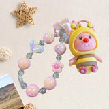 Maxbell Beaded Keychain Keyring for Birthday Valentine Gifts Toys Goodie Bag Fillers