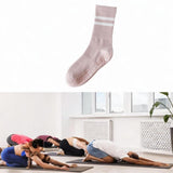 Maxbell Yoga Socks Anti Skid Practical Noise Reduction Soft Crew Socks Pilates Socks Light Pink