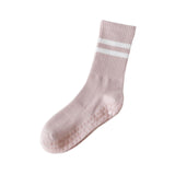 Maxbell Yoga Socks Anti Skid Practical Noise Reduction Soft Crew Socks Pilates Socks Light Pink