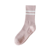 Maxbell Yoga Socks Anti Skid Practical Noise Reduction Soft Crew Socks Pilates Socks Light Pink