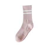 Maxbell Yoga Socks Anti Skid Practical Noise Reduction Soft Crew Socks Pilates Socks Light Pink