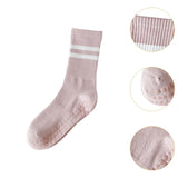 Maxbell Yoga Socks Anti Skid Practical Noise Reduction Soft Crew Socks Pilates Socks Light Pink