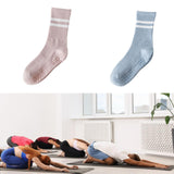 Maxbell Yoga Socks Anti Skid Practical Noise Reduction Soft Crew Socks Pilates Socks Light Pink