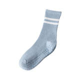 Maxbell Yoga Socks Anti Skid Practical Noise Reduction Soft Crew Socks Pilates Socks Light Blue